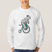 Elefant am Zirkus mit Fahrrad T-Shirt (Vorderseite)