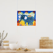 Elefant am Zirkus Poster (Küche)