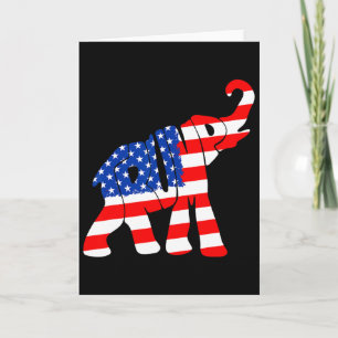 Elefant Amerikanische Flagge Trump Für Frauen Männ Karte