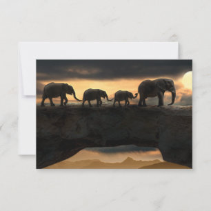 Elefant an der natürlichen Landbrücke Dankeskarte
