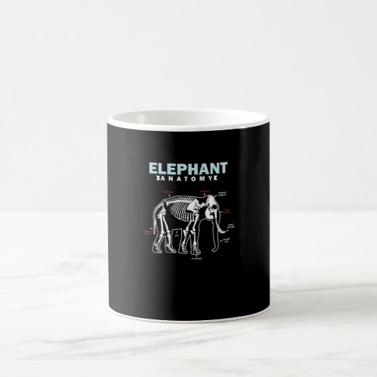 Elefant-Anatomie Kaffeetasse (Mittel)