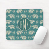 Elefant-aquamarines Wohnwagen-Muster des Mousepad (Mit Mouse)