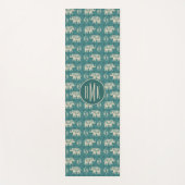 Elefant-aquamarines Wohnwagen-Muster des Yogamatte (Vorderseite)