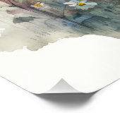 Elefant Aquarell Kunst Poster (Ecke)