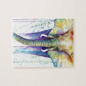 Elefant-Aquarellkunst Puzzle (Horizontal)