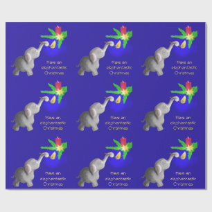 Elefant-astic WeihnachtsCartoon Dumbo beleuchtet Geschenkpapier