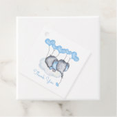 Elefant auf Cloud Niedlich Boy Baby Shower Geschenkanhänger (Beispiel)