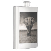Elefant auf der Flucht Flachmann (Rechts)