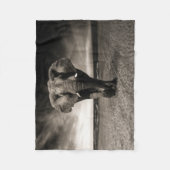 Elefant auf der Flucht Fleecedecke (Vorderseite)