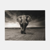Elefant auf der Flucht Fußmatte (Vorderseite)