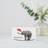 Elefant auf einem Drahtseil Visitenkarte (Stehend Vorderseite)