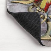 Elefant auf einem Fahrrad Mousepad (Ecke)