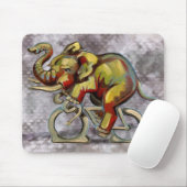Elefant auf einem Fahrrad Mousepad (Mit Mouse)