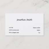 Elefant auf einem Seil Visitenkarte (Rückseite)