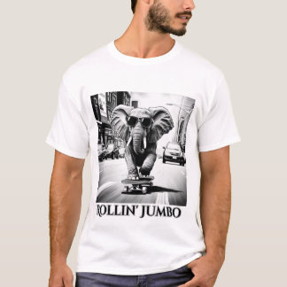 Elefant auf einem Skateboard T-Shirt