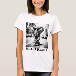 Elefant auf einem Skateboard T-Shirt