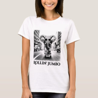 Elefant auf einem Skateboard T-Shirt