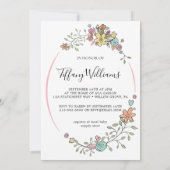 Elefant auf einer Schaukel Niedliche Babydusche Einladung (Rückseite)