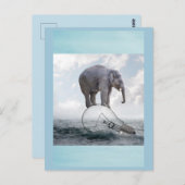 Elefant auf Glühbirne ausbalancieren Postkarte (Vorne/Hinten)