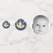 Elefant auf Moon Blue Foto Konfetti (Vorderseiten)