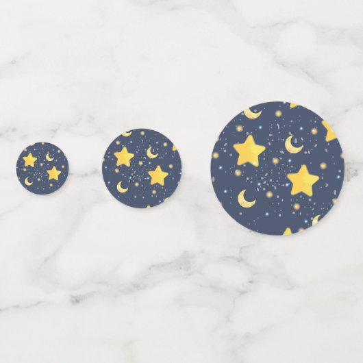 Elefant auf Moon Blue Foto Konfetti (Rückseiten)