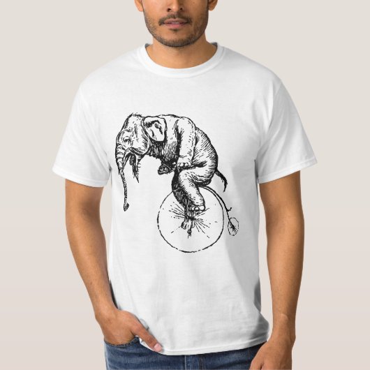 Elefant auf Unicycle-Shirt T-Shirt (Vorderseite)