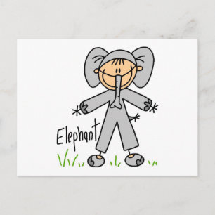 Elefant Aufmachung T-Shirts und Geschenke Postkarte
