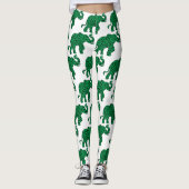 Elefant aus Kleeblättern Leggings (Vorderseite)