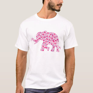 Elefant aus kleinen rosa Herzen der Liebe T-Shirt