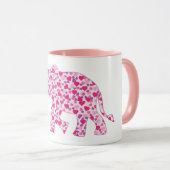 Elefant aus kleinen rosa Herzen Tasse (VorderseiteRechts)