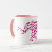 Elefant aus kleinen rosa Herzen Tasse (Vorderseite Links)