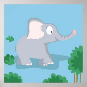 Elefant aus meiner Weltierserie Poster
