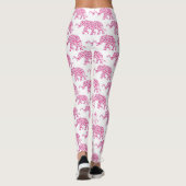 Elefant aus rosa Herzen Leggings (Rückseite)