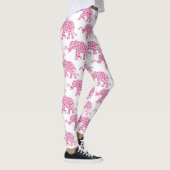Elefant aus rosa Herzen Leggings (Rechts)