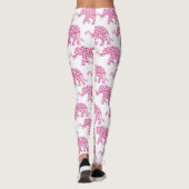 Elefant aus rosa Herzen Leggings (Rückseite)