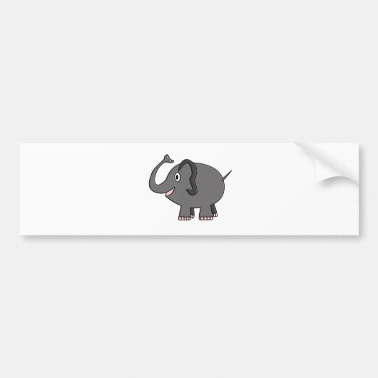 Elefant Autoaufkleber (Vorne)