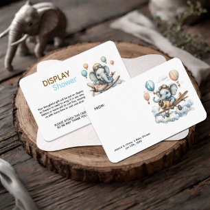 Elefant Aviator Baby Shower Display Dusche  Begleitkarte
