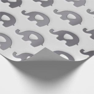 Elefant-Baby-graues Grau des Lavendel-lila Geschenkpapier