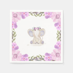 Elefant Baby Mädchen Baby Shower Serviette