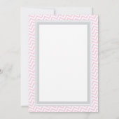 Elefant-Baby-Mädchen-Duschen-Einladungs-Rosa Einladung (Rückseite)