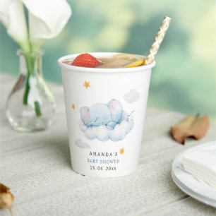 Elefant-Baby-Party, Baby-Party für einen Jungen Pappbecher
