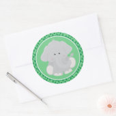Elefant | Baby Safari Runder Sticker (Umschlag)