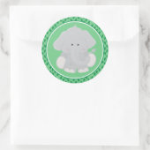Elefant | Baby Safari Runder Sticker (Tasche)