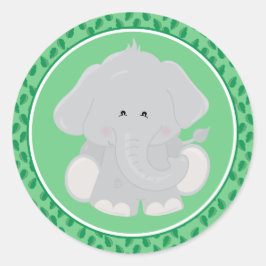 Elefant | Baby Safari Runder Sticker