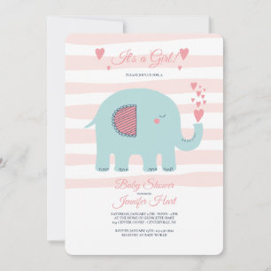 Elefant Baby Shower Einladung