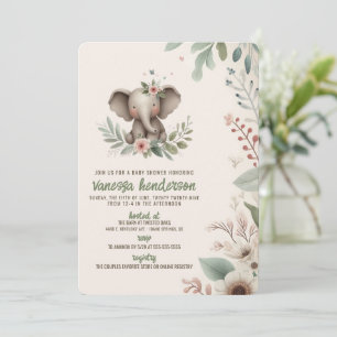 Elefant Baby Shower Einladung
