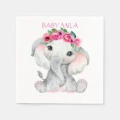 Elefant Baby Shower Serviette (Vorderseite)