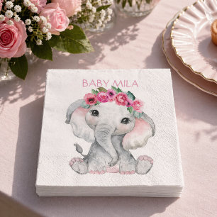 Elefant Baby Shower Serviette