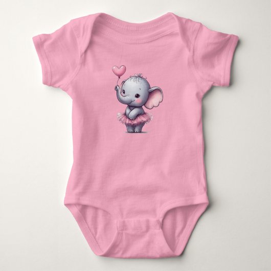 Elefant Baby Strampler (Vorderseite)