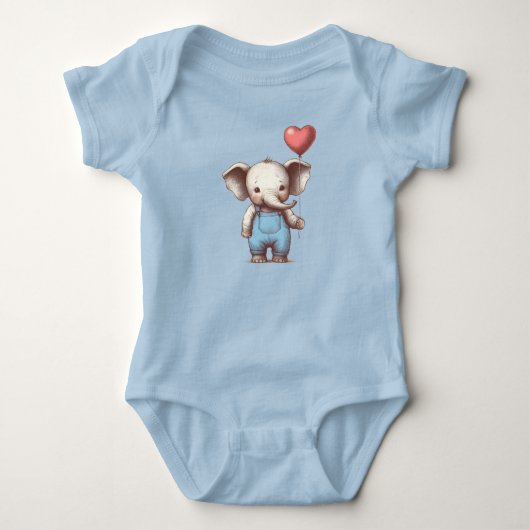 Elefant Baby Strampler (Vorderseite)